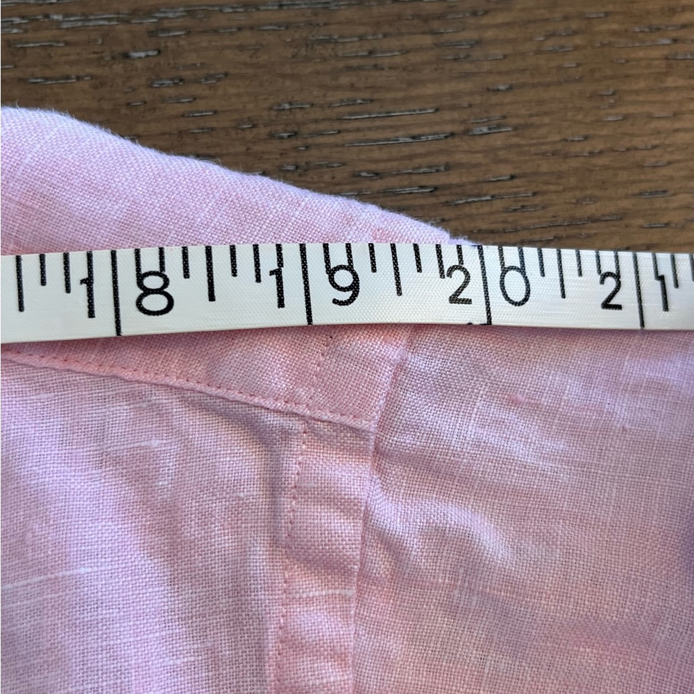 Brooks Brothers Traditional Fit Pink Irish Linen Button-Down Shirt Size Large - Picture 6 of 9